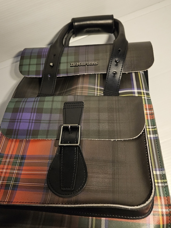 Dr. Martens Ombre Tartan Plaid Full Size Backpack – School Travel Bag Punk Style main image 15